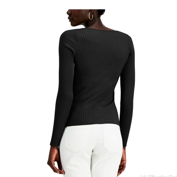 INC Asymmetrical Rib Sweater - Picture 2 of 2